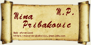 Mina Pribaković vizit kartica